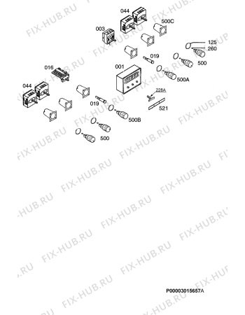 Взрыв-схема плиты (духовки) Aeg Electrolux E33542-6-M - Схема узла Functional parts